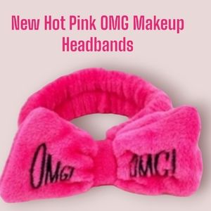 Soft & Fluffy "OMG" Hair Headband With Bow - Hot Pink